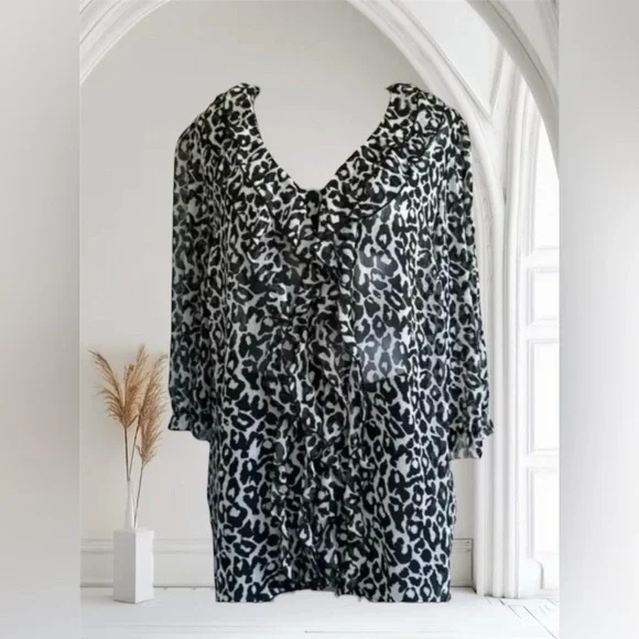 ✅Plus Size Pullover Ruffles Blouse - Picture 2 of 13